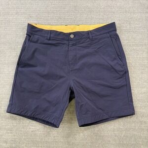 Avalon Performance Golf Shorts Mens 34W Navy Blue Stretch 7" Inseam Lightweight
